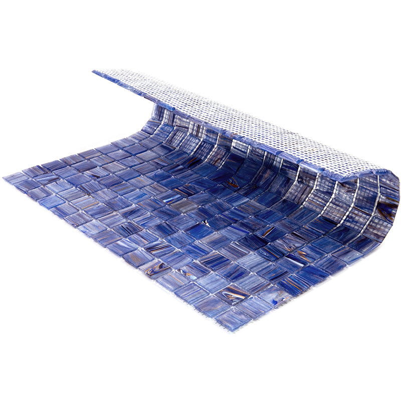 20-pack Celestial 12 in. x 12 in. Glossy Blue and White Glass Mosaic Wall and Floor Tile (20 sq ft/case)