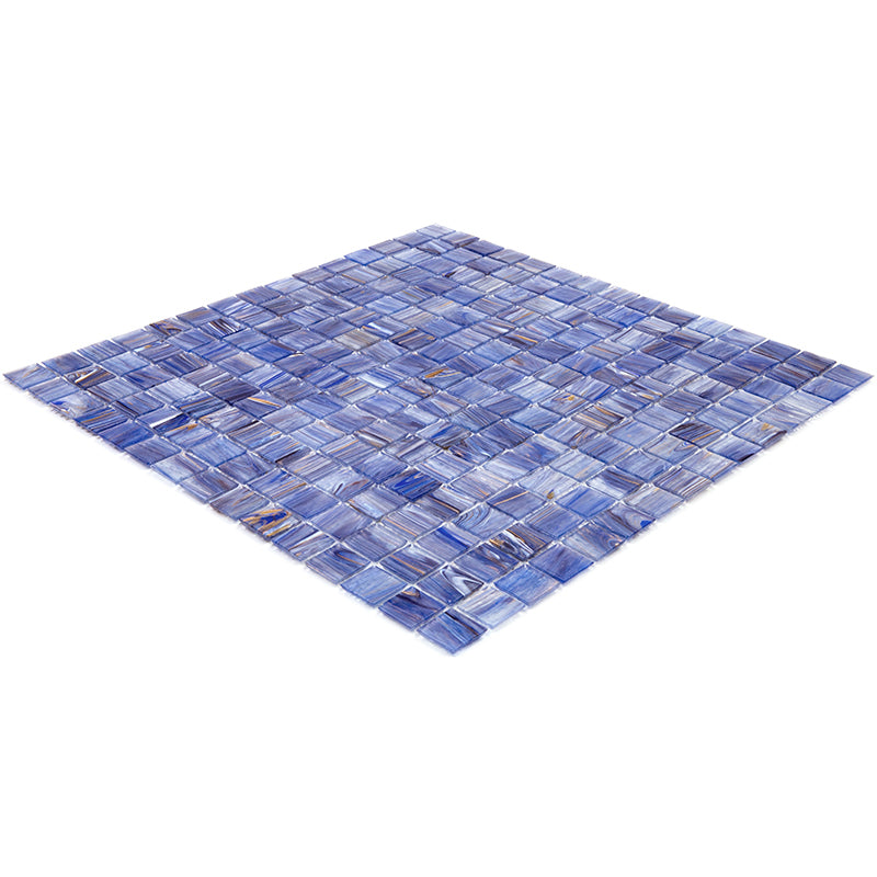 20-pack Celestial 12 in. x 12 in. Glossy Blue and White Glass Mosaic Wall and Floor Tile (20 sq. ft./case)