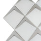 White Metallic Silver 12x9 Matte Diamond Glass Mosaic Tile (5 pack, 3.91 sq ft/case)