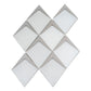 White Metallic Silver 12x9 Matte Diamond Glass Mosaic Tile (5 pack, 3.91 sq ft/case)