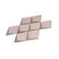 Pink Metallic Silver 12x9 Matte Diamond Glass Mosaic Tile (5 pack, 3.91 sq ft/case)