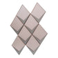 Solace 12x9 Pink Metallic Silver Glass Mosaic Diamond Wall Tile (5 Pack, 3.91 sq ft/case) - Sample