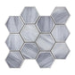 Soft Silver Gray 9x10 Matte Hexagon Glass Mosaic Tile (5 pack, 3.28 sq ft/case)