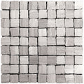 Sample - Wooden Grey 12x12 Matte Square Marble Mosaic Tile (5 pack, 5 sq ft/case)