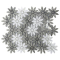 Sample - Eastern Brown White 11x12 Polished Multi-shaped Marble Mosaic Tile (5 pack, 4.46 sq ft/case)