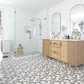 Sample-Eastern Brown White 11x12 Polished Multi-shaped Marble Mosaic Tile (5 pack, 4.46 sq ft/case)