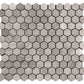 11x11 Gray Hexagon Marble Mosaic Tile 