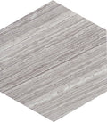 Sample - Wooden Grey 10x10 Honed Hexagon Marble Tile (5 pack, 2.95 sq ft/case)