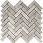 12x13 Wooden Gray Herringbone Marble Mosaic Tile