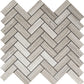 Wooden Gray 12x12 Polished Herringbone Marble Mosaic Tile (5 pack, 5.29 sq ft/case) - Sample