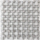 11x11 Gray Wooden Polished Marble Mosaic Tile 