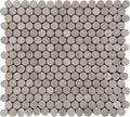 Sample - Wooden Beige 11x12 Polished Penny Round Marble Mosaic Tile (5 pack, 4.83 sq ft/case)
