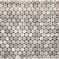 Gray White 11x12 Polished Penny Round Marble Mosaic Tile (5 pack, 4.83 sq ft/case) - Sample