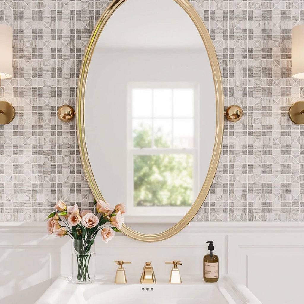 Beige 12x12 Polished Hexagon Marble Mosaic Tile (5 pack, 5 sq ft/case) - Sample