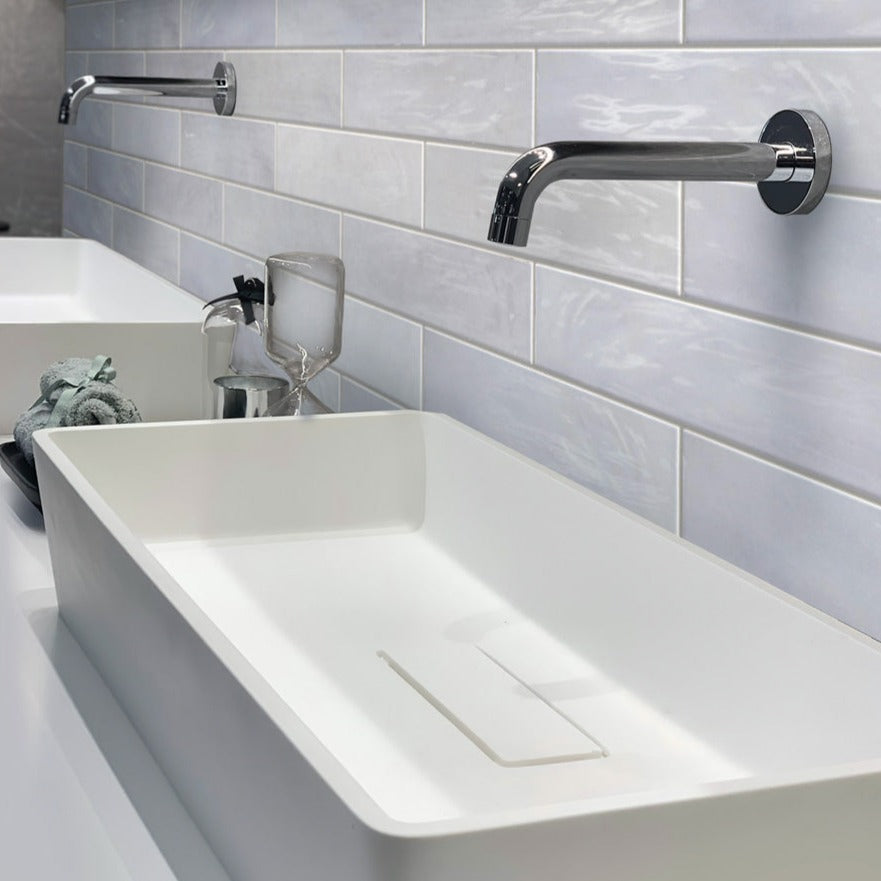 Lavanda Blue Polished Ceramic Subway Tile – 2.58 x 8 in. (5.38 sq. ft./case) - Sample