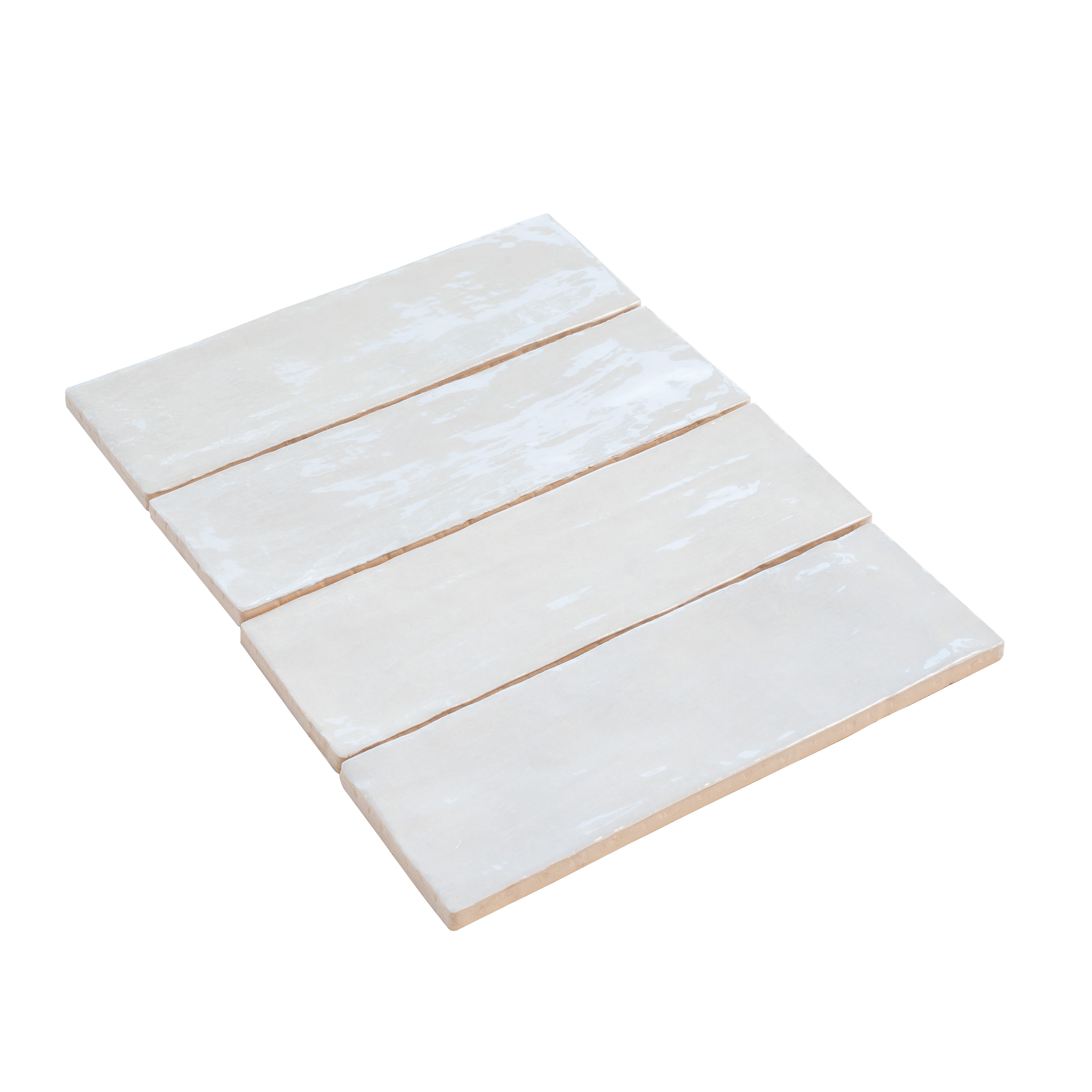 さち　オフホワイト38 Icy Lilac 2.5x8 Glossy Subway Tile - Dreamy Hues for Walls