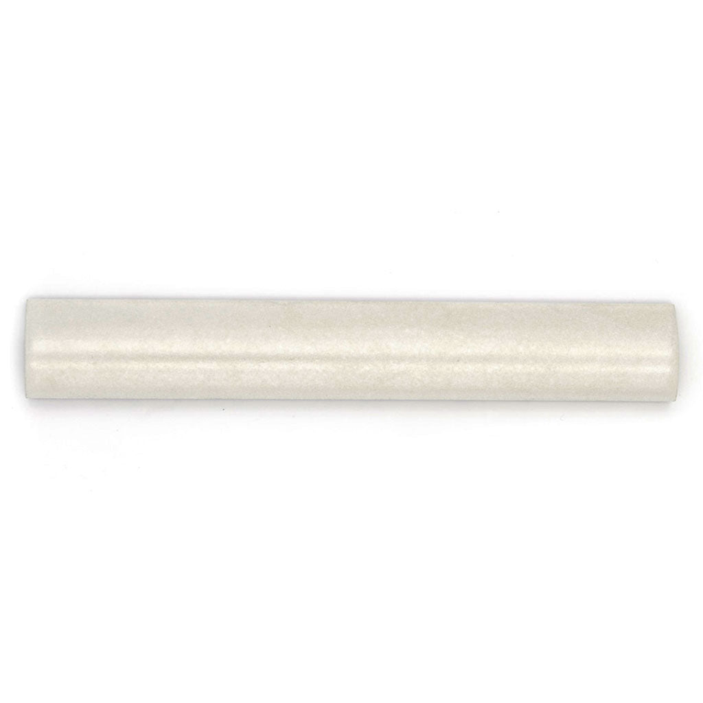 White 1.25x8 Matte Glossy Ceramic Bullnose Tile Trim (10 pack, 0.667 sq ft/case) - Sample