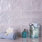 38 pack Cloud Gray 2.5 in. x 8 in. Polished and Honed Ceramic Subway Mosaic Tile (5.38 sq ft/case) - Sample