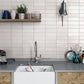 White 2.5x8 Glossy Matte Subway Ceramic Tile (38 pack, 5.38 sq ft/case) - Sample