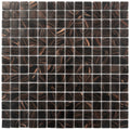 Sample - Umber Brown Gold 12x12 Glossy Uniform Square Glass Mosaic Tile (20 pack, 20 sq ft/case)