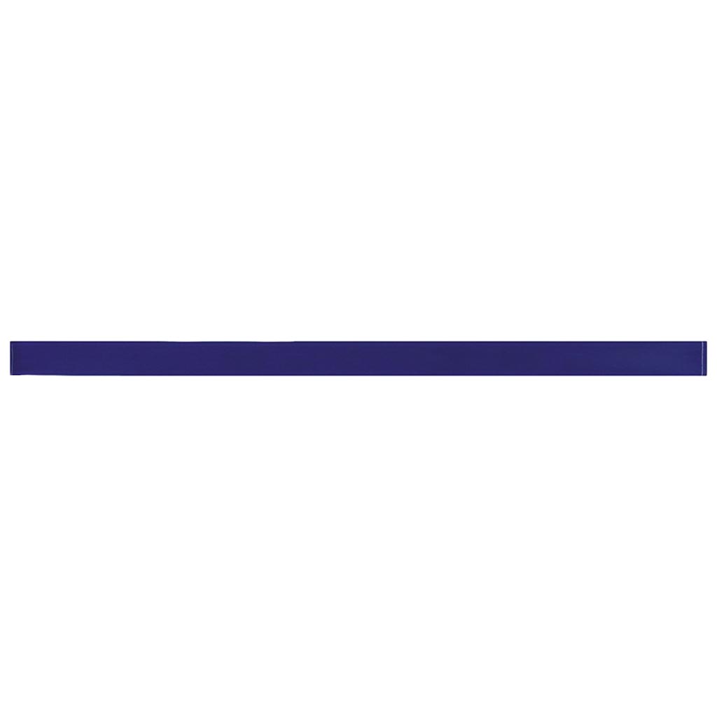 Cobalt Blue 0.5x12 Glossy Glass Pencil Tile Trim (10 pack, 0.5 sq ft/case) - Sample