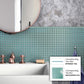 10 pack Sky Blue 0.6-in W x 12-in L Glass Glossy Pencil Liner Tile Trim (0.5 Sq ft/case) - Sample