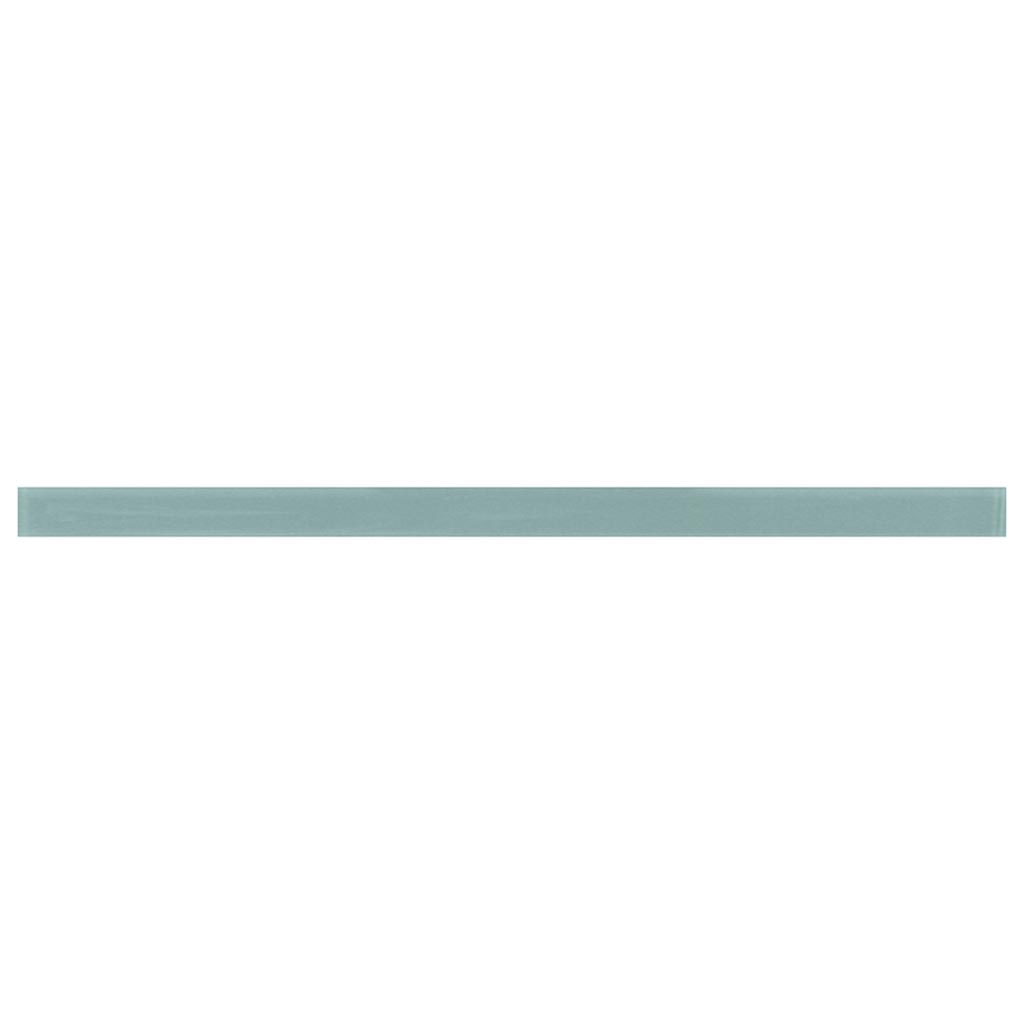 10 pack Sky Blue 0.6-in W x 12-in L Glass Glossy Pencil Liner Tile Trim (0.5 Sq ft/case) - Sample