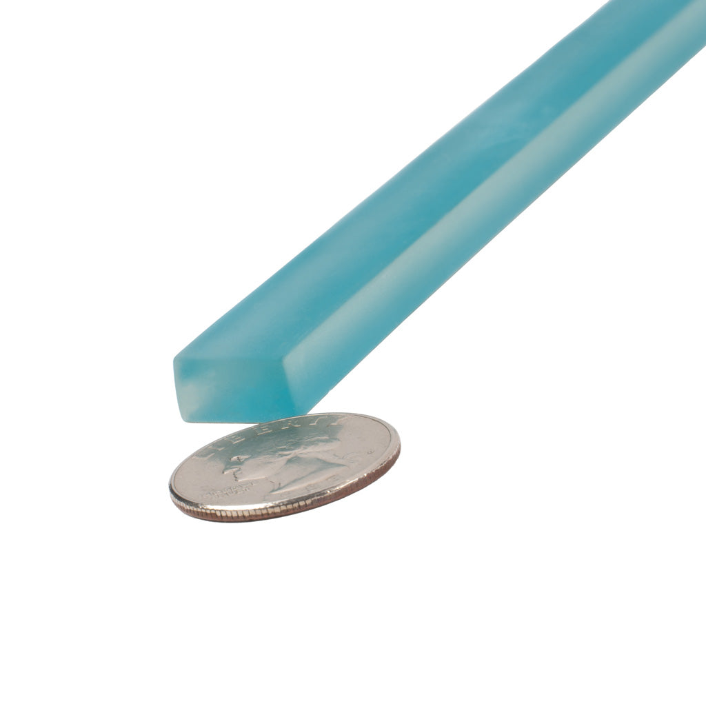 Sapphire Blue 0.5x12 Matte Glass Pencil Tile Trim (10 pack, 0.5 sq ft/case) - Sample