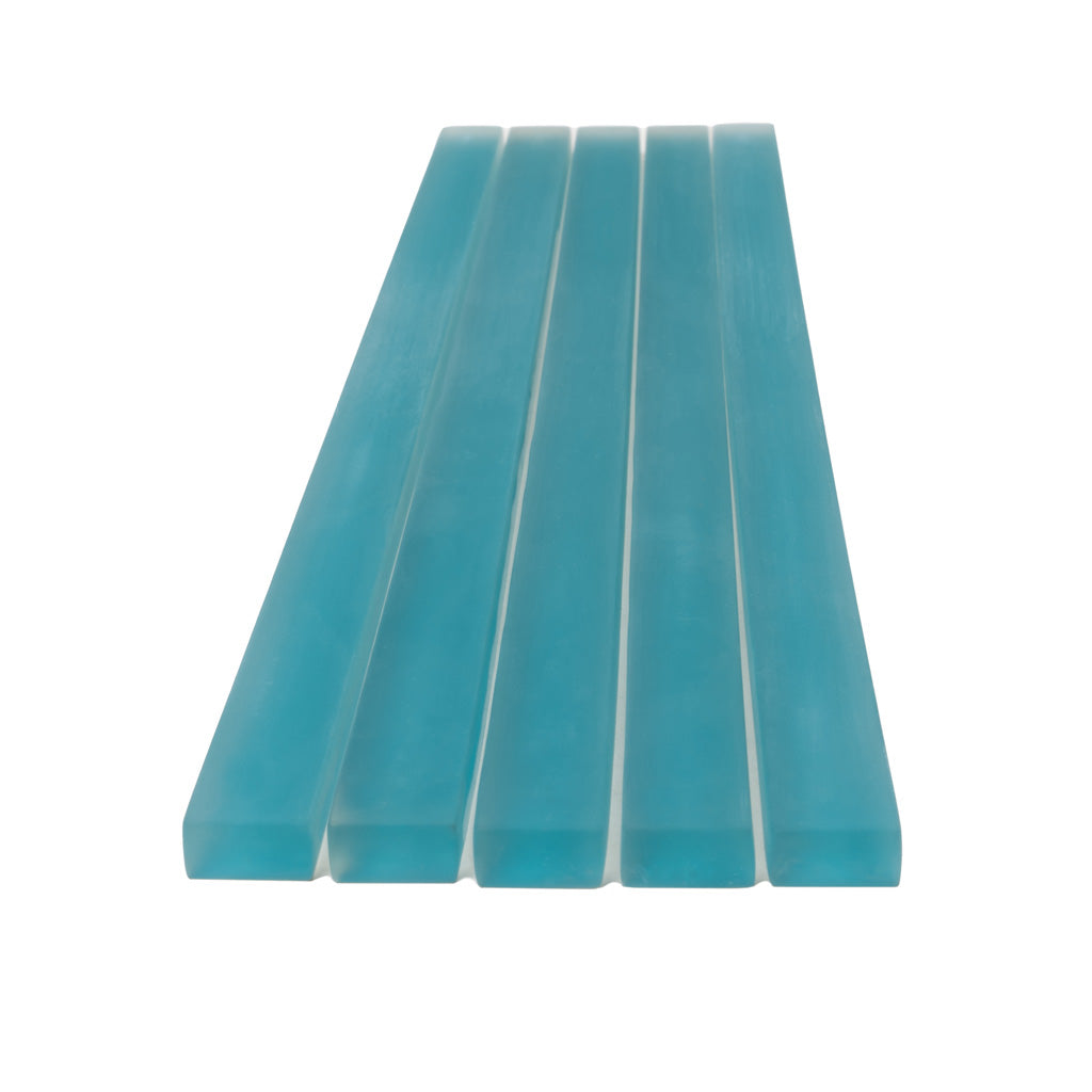 Sapphire Blue 0.5x12 Matte Glass Pencil Tile Trim (10 pack, 0.5 sq ft/case) - Sample