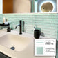 Blizzard Blue 12x12 Glossy Brick Glass Mosaic Tile (5 pack, 4.92 sq ft/case) - Sample