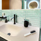 Blizzard Blue 12x12 Glossy Brick Glass Mosaic Tile (5 pack, 4.92 sq ft/case) - Sample