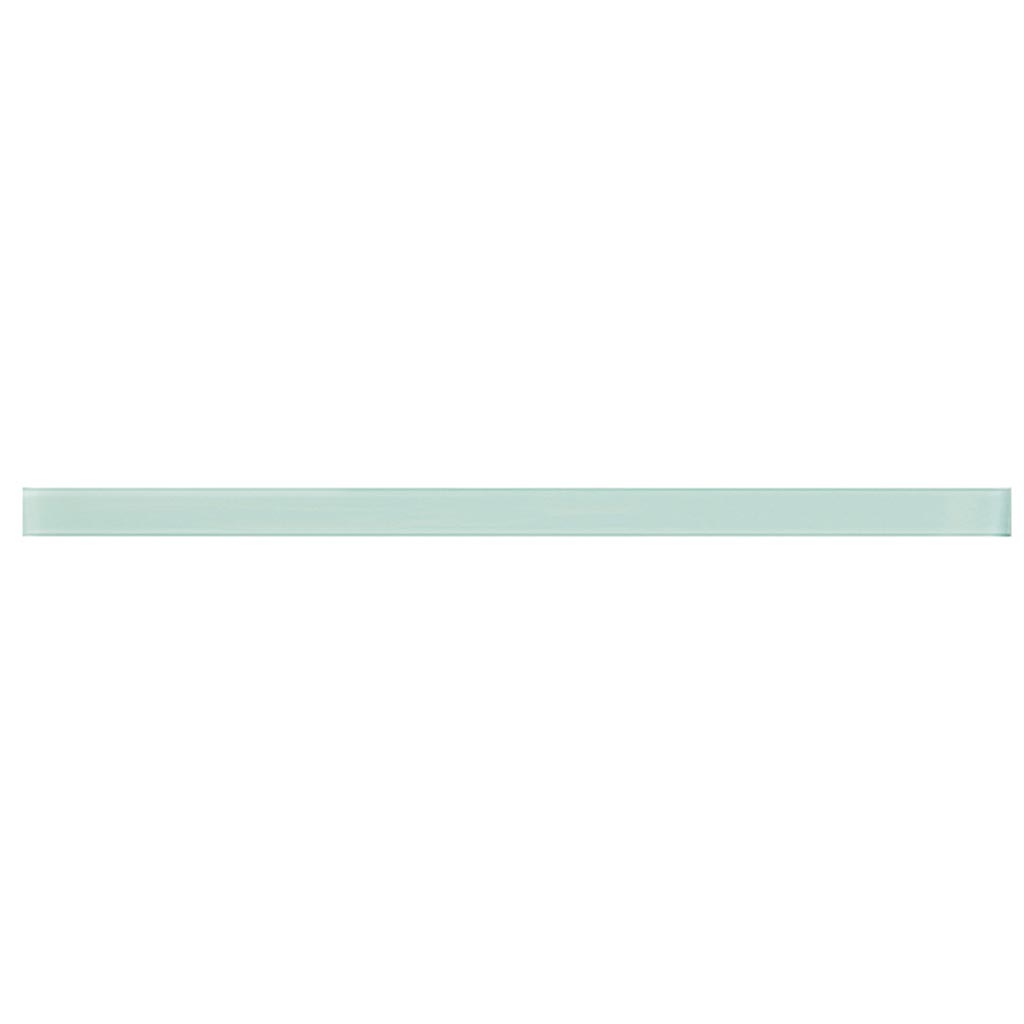 Blizzard Blue 0.5x12 Glossy Glass Pencil Tile Trim (10 pack, 0.5 sq ft/case) - Sample