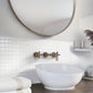 10 pack White 11.8 in. x 11.8 in. 1 in. x 1 in. Polished Glass Mosaic Tile (9.67 sq ft/case) - Sample
