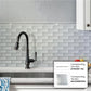 White 12x12 Glossy Brick Glass Mosaic Tile (5 pack, 4.92 sq ft/case) - Sample