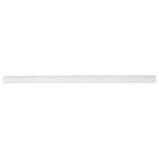 white matte glass pencil tile trim 0.6 by 12 inches sleek long linear design
