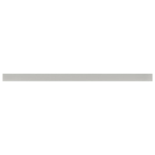 Sample-Light Gray 0.5x12 Glass Glossy Pencil Tile Trim (10 pack, 0.5 sq ft/case)