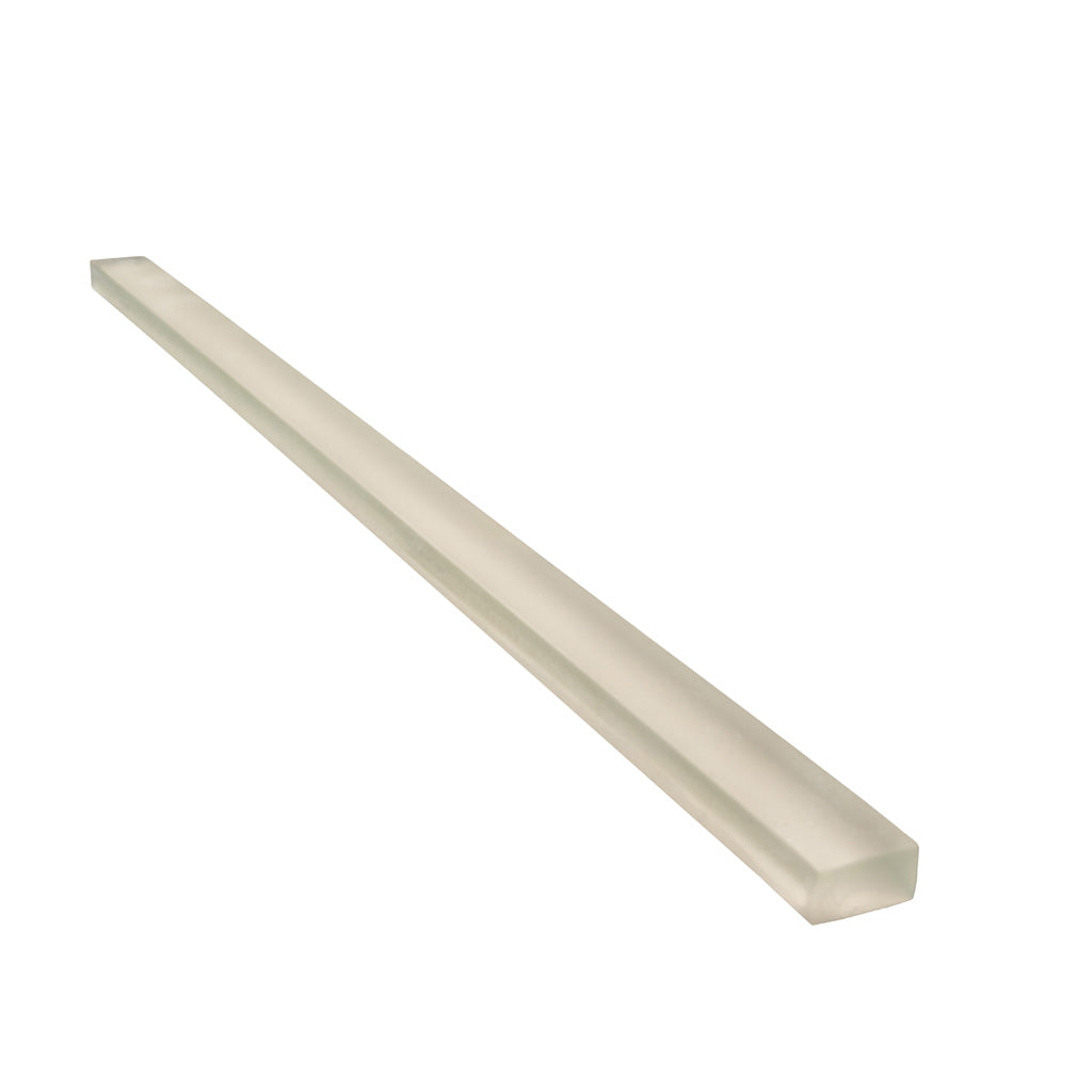 Light Gray 0.5x12 Matte Glass Pencil Tile Trim (10 pack, 0.5 sq ft/case) - Sample