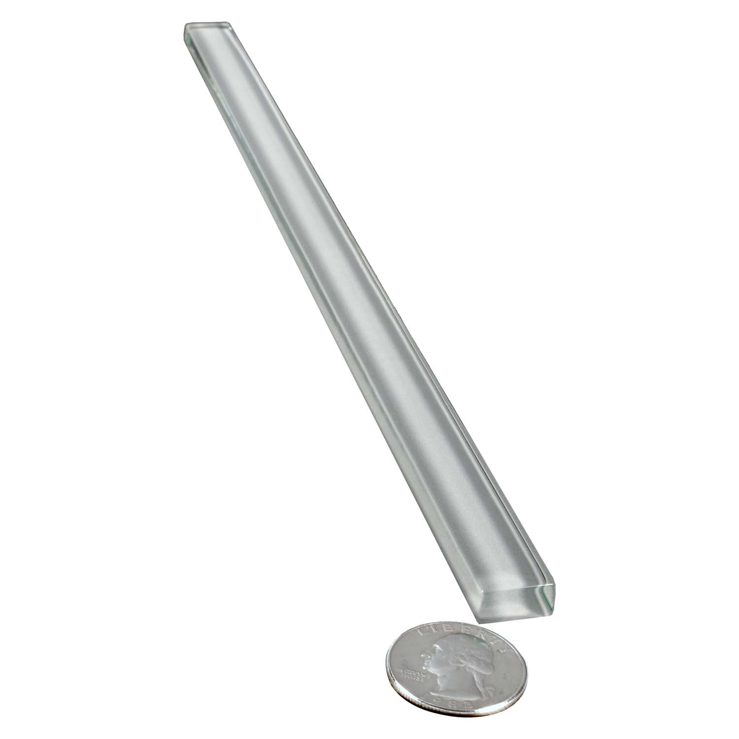 Gray 0.5x12 Glass Glossy Pencil Tile Trim (10 pack, 0.5 sq ft/case) - Sample