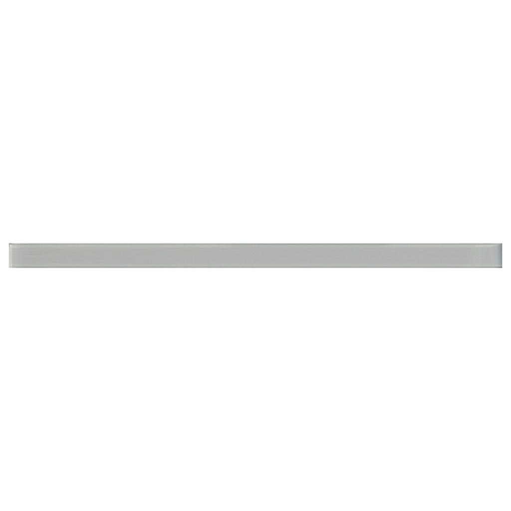 Gray 0.5x12 Glass Glossy Pencil Tile Trim (10 pack, 0.5 sq ft/case) - Sample