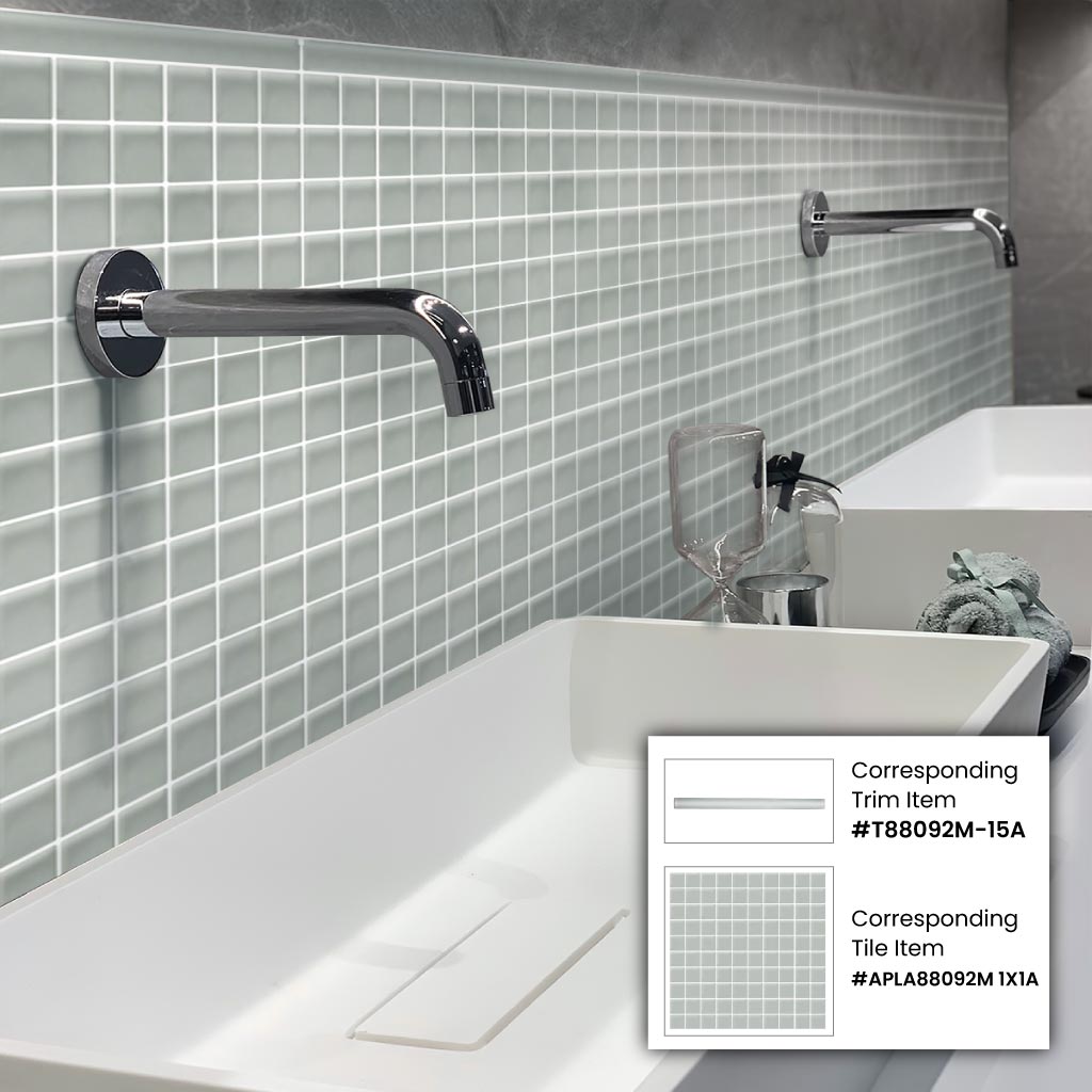 10 pack Gray 11.8 in. x 11.8 in. 1x1 Matte Finished Glass Mosaic Tile (9.67 sq ft/case) - Sample