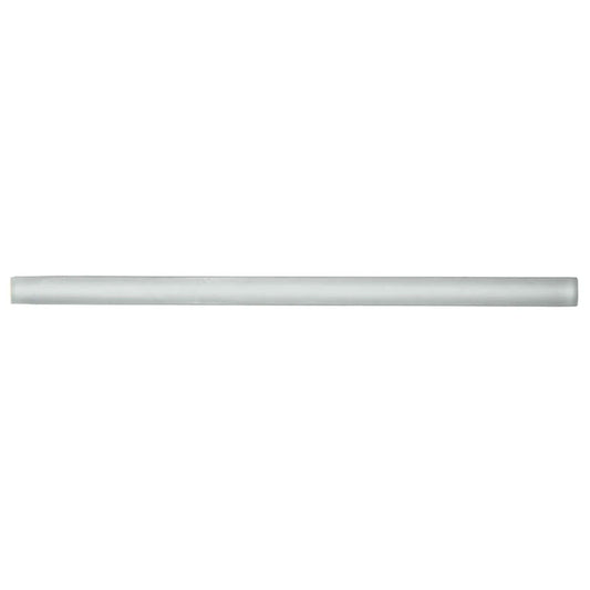 Gray matte glass pencil tile trim 0.5 by 12 inch with smooth finish