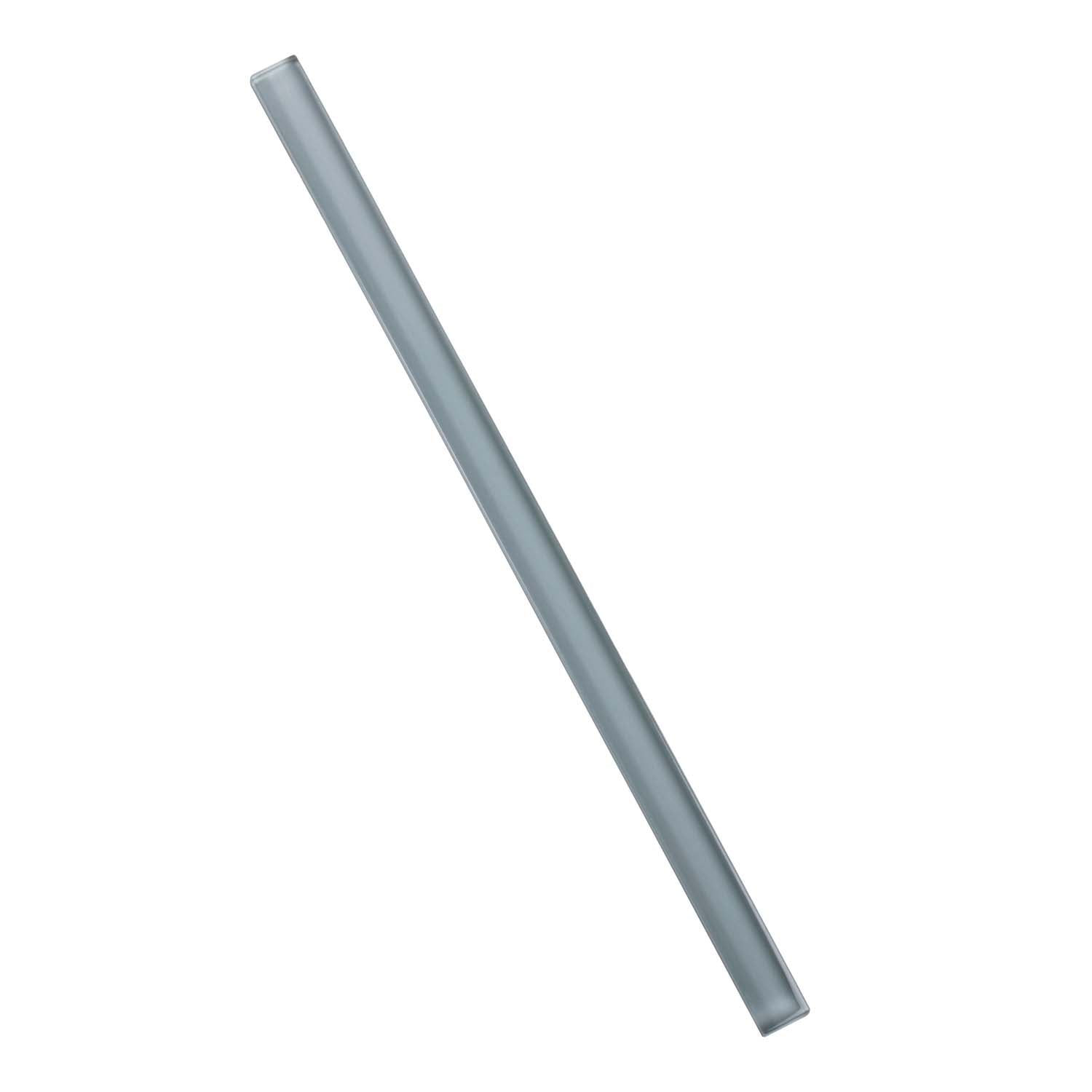 Fossil Gray 0.5x12 Glossy Glass Pencil Tile Trim (10 pack, 0.5 sq ft/case) - Sample