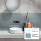 Stone Blue 11x13 Glossy Herringbone Glass Mosaic Tile (5 pack, 4.8125 sq ft/case) - Sample