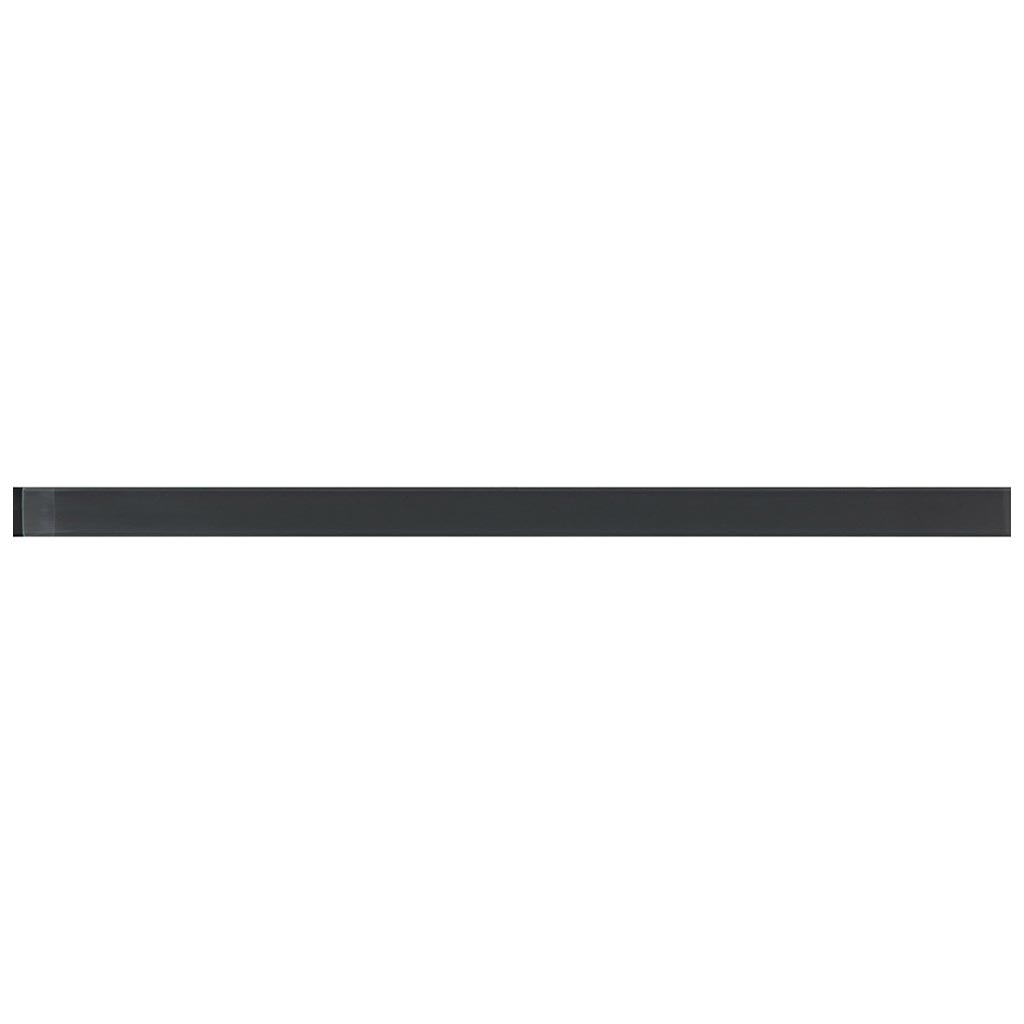 Dark Gray 0.5x12 Glass Glossy Pencil Tile Trim (10 pack, 0.5 sq ft/case) - Sample