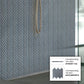 5 pack Coin Gray 11 in. x 12.6 in. Herringbone Polished Glass Mosaic Tile (4.81 sq ft/case) - Sample