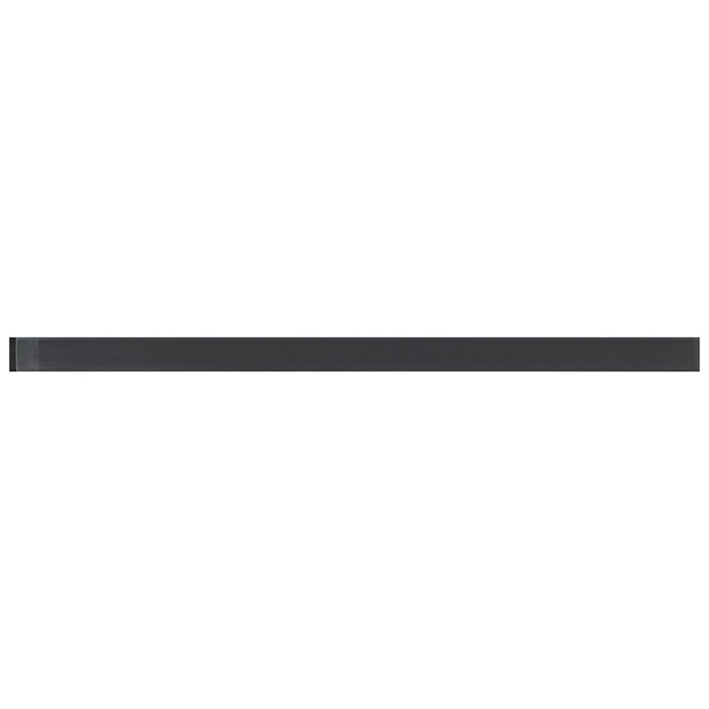 Ash Gray 0.5x12 Glass Glossy Pencil Tile Trim (10 pack, 0.5 sq ft/case) - Sample