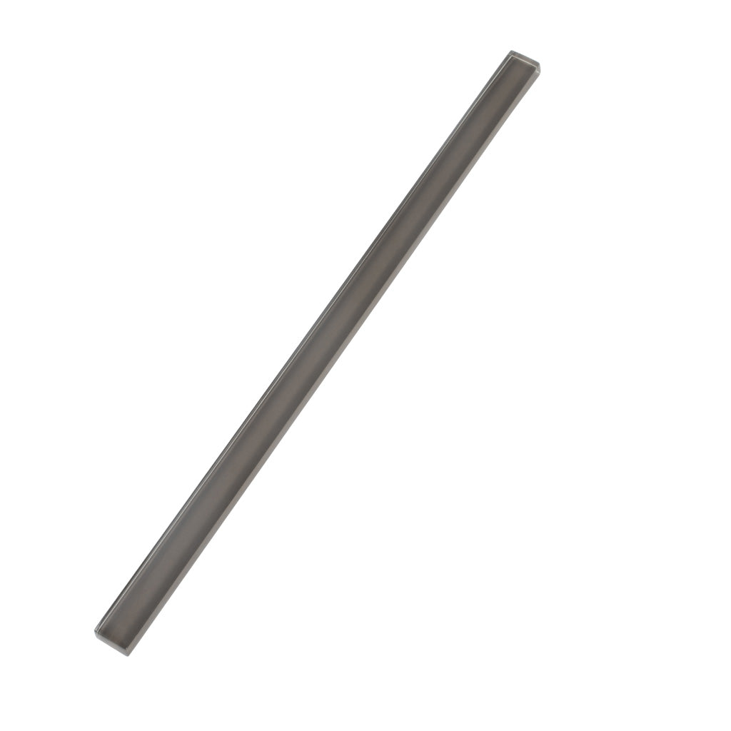 Ash Gray 0.5x12 Glass Glossy Pencil Tile Trim (10 pack, 0.5 sq ft/case) - Sample