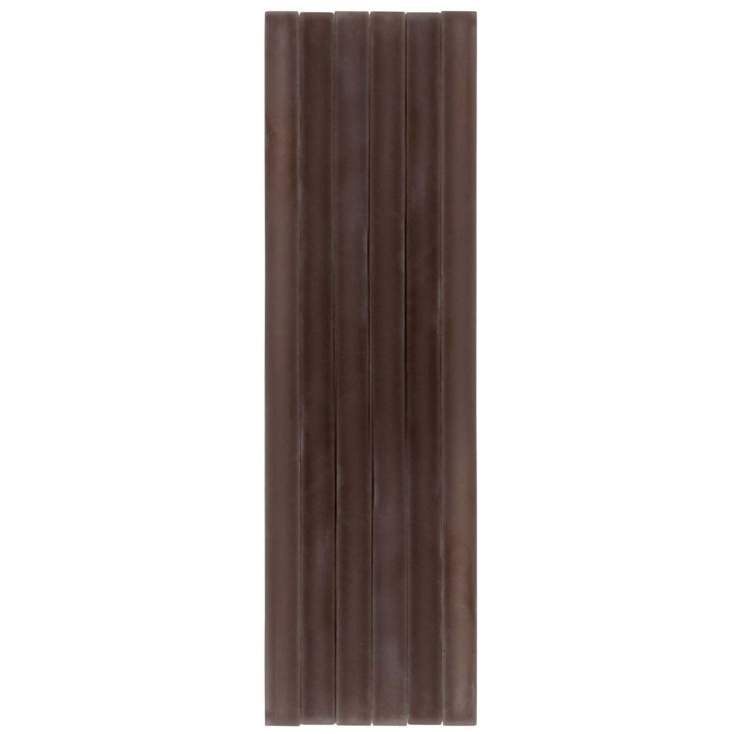 Ash Gray 0.5x12 Matte Glass Pencil Tile Trim (10 pack, 0.5 sq ft/case) - Sample