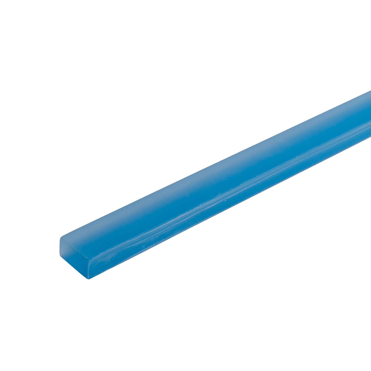 Cerulean Blue 0.5x12 Matte Glass Pencil Tile Trim (10 pack, 0.5 sq ft/case) - Sample