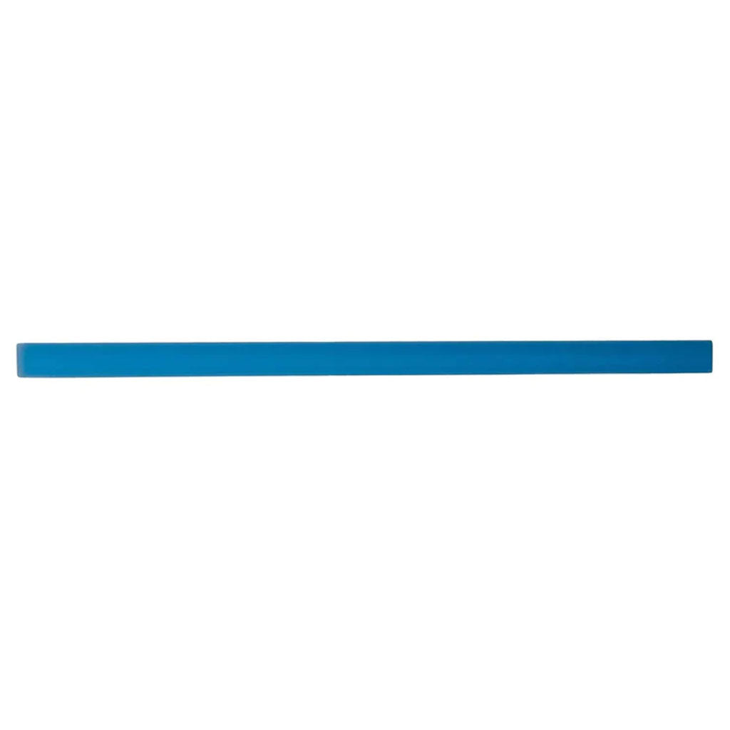 Cerulean Blue 0.5x12 Matte Glass Pencil Tile Trim (10 pack, 0.5 sq ft/case) - Sample